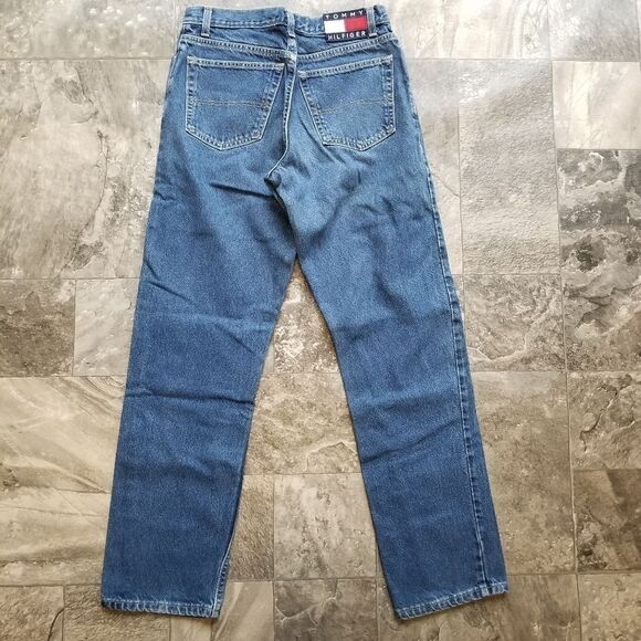 Vintage 90s y2k Tommy Hilfiger High Rise Waisted Relaxed Fit Mom Jeans 9/32 - Picture 9 of 10